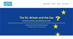 Desktop Screenshot of britainandthesea.org